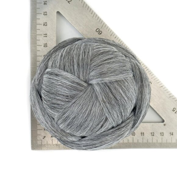 Braided Chignon Bun Maker Hairpiece Grey Updo Claw Hairdonut for Styling
